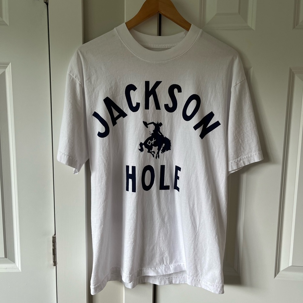 Diamond Cross Ranch Jackson Hole Not My First Rodeo White Graphic Tee medium